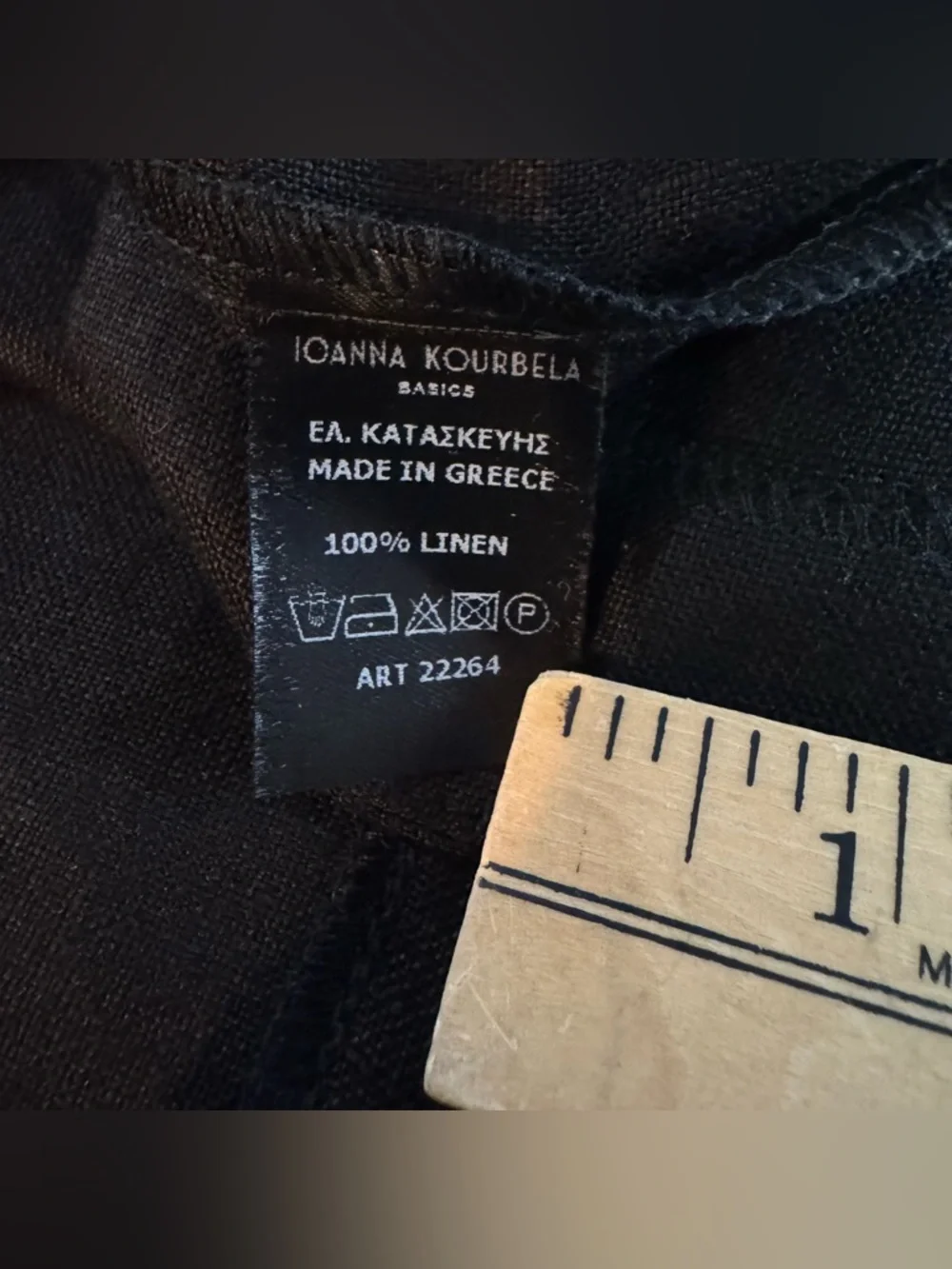 Ioanna Kourbela Black Linen Midi Skirt Zero Waste Greek Designer Sz Euro Medium - Picture 8 of 8